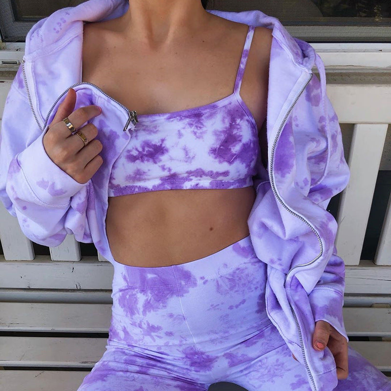 Loose Casual Street Trend Basic Tie Dye Jacket - AMAZEALL