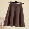 Knitted Umbrella Skirt Skirt High Waist Autumn And Winter Women - AMAZEALL