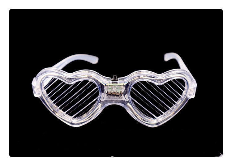 Luminous Glasses LED Light Up Glasses Party Decoration Purple Color Luminous Shutter Shades Glow Glasses Children Adults Holiday Accessories Gift - AMAZEALL