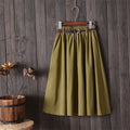 Small Literary A-Line Skirt Women Half-Length Skirt - AMAZEALL