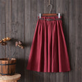 Small Literary A-Line Skirt Women Half-Length Skirt - AMAZEALL