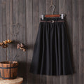 Small Literary A-Line Skirt Women Half-Length Skirt - AMAZEALL