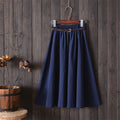 Small Literary A-Line Skirt Women Half-Length Skirt - AMAZEALL
