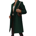 European And American Woolen Lapel Single Button Urban Trench Coat - AMAZEALL