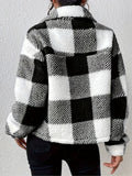 Double-sided Plush Patch Pocket Button Cardigan Casual Top Jacket For Women - AMAZEALL