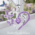 Ins Butterfly Love Necklace With Rhinestones Fashion Personality Hollow Heart-shaped Clavicle Chain Pendant Necklace For Valentine's Day - AMAZEALL