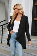 Women's Casual Lightweight Open Front Cardigans  Soft Draped Long Sleeve - AMAZEALL