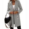 Women's Autumn Winter Long Sleeve Double Breasted Nizi Coat - AMAZEALL