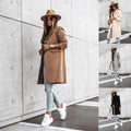 Simple Long Sleeve Button Nizi Coat - AMAZEALL