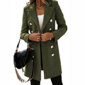 Women's Autumn Winter Long Sleeve Double Breasted Nizi Coat - AMAZEALL
