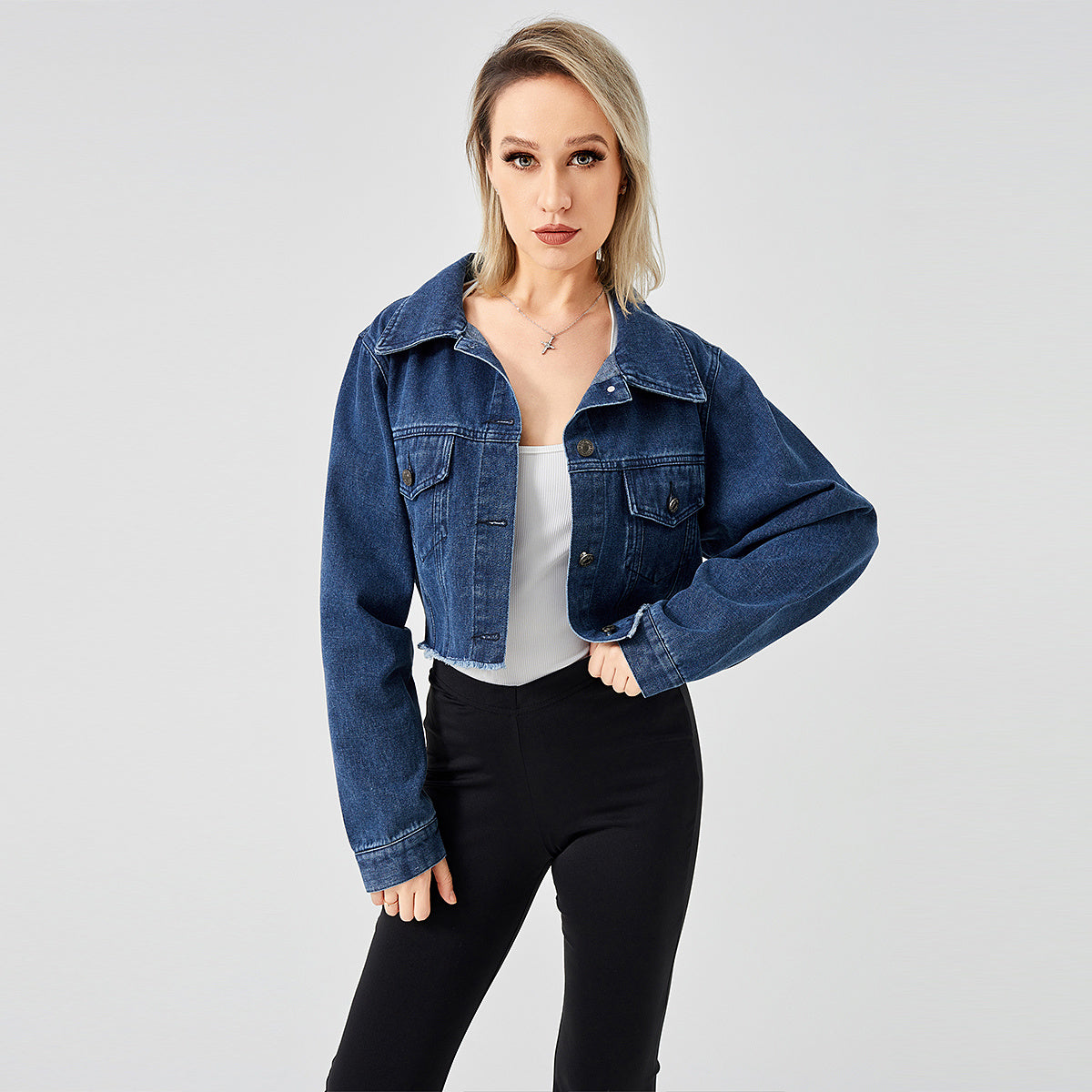 The Raw Edge Design Is Retro And Loose With A Soft Denim Jacket - AMAZEALL