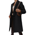 European And American Woolen Lapel Single Button Urban Trench Coat - AMAZEALL