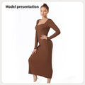 Women's Fashion Simple Solid Color Dress - AMAZEALL