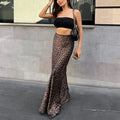 Leopard Print Dress Fashion Mermaid Skirt Womens Clothing - AMAZEALL