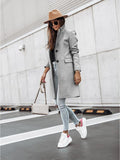 Simple Long Sleeve Button Nizi Coat - AMAZEALL