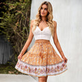 Printed Half Skirt With Skirt Women - AMAZEALL