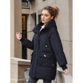 Winter Warm Hooded Coat With Pockets Fashion Solid Color Thicken Straight Cotton Jacket For Women Outerwear Clothing - AMAZEALL