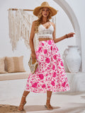European And American Hot Print Casual Waist Tight Fresh Air Skirt - AMAZEALL