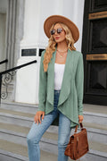 Women's Casual Lightweight Open Front Cardigans  Soft Draped Long Sleeve - AMAZEALL