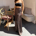 Leopard Print Dress Fashion Mermaid Skirt Womens Clothing - AMAZEALL