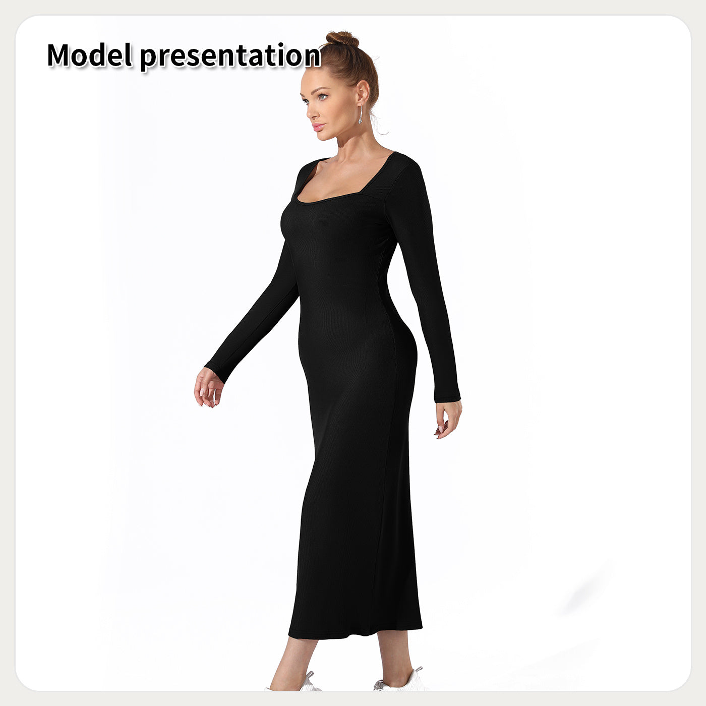 Women's Fashion Simple Solid Color Dress - AMAZEALL