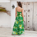 Flowers Long Dress Summer Swing Holiday Beach Dress - AMAZEALL