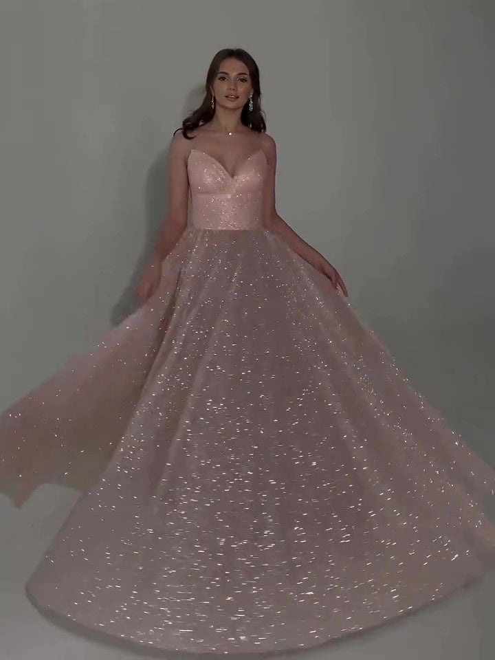 Sequined Backless Evening Dress - AMAZEALL
