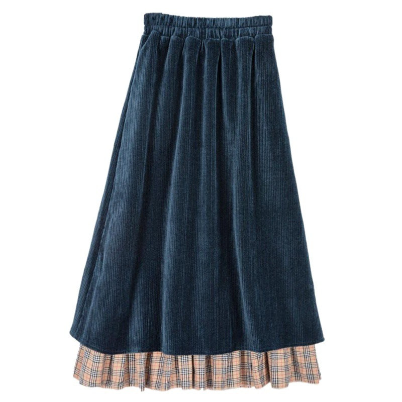 Fashionable Retro Corduroy Skirt For Women - AMAZEALL