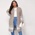 Large Size Women's Woolen Cardigan Jacket - AMAZEALL