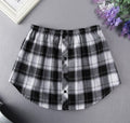 Women All-match Shirts Sweaters And Fake Skirts - AMAZEALL