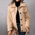 Loose Casual Lapel Plush  Jacket Lamb Fleece Coat - AMAZEALL