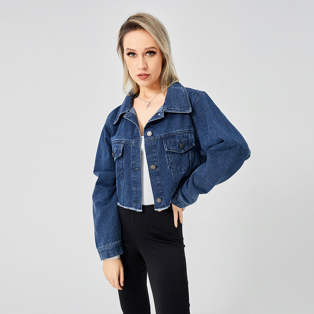 The Raw Edge Design Is Retro And Loose With A Soft Denim Jacket - AMAZEALL