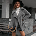 Loose Thickened Bubble Fleece Zipper Plush Coat - AMAZEALL