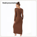 Women's Fashion Simple Solid Color Dress - AMAZEALL