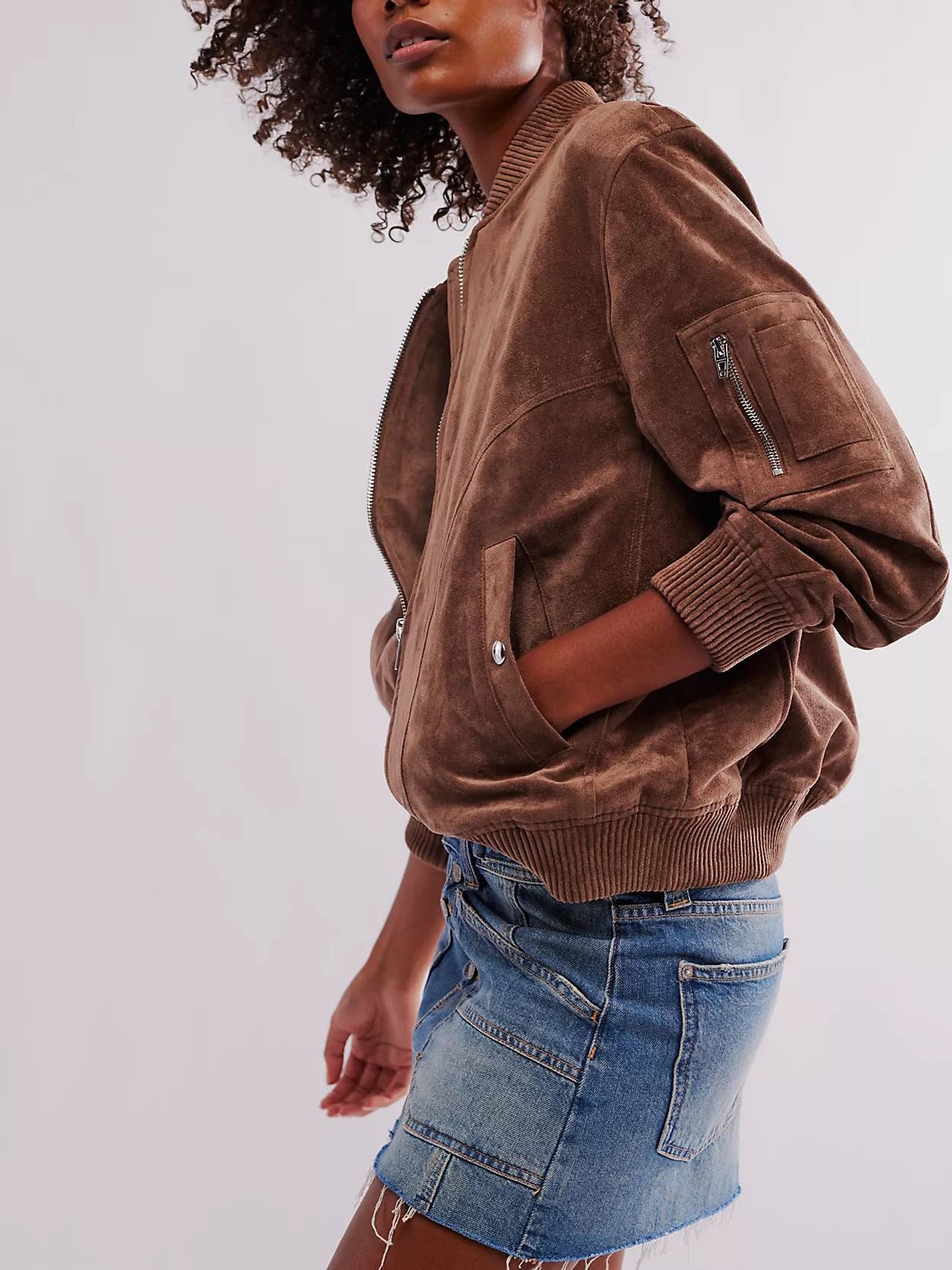 Casual Suede Zipped Jacket - AMAZEALL