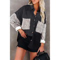 Leopard Print Women's Shirt Lapel Pit Strip Casual Jacket - AMAZEALL