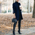 Autumn And Winter New Fashion Stand Collar Women's Woolen Coat - AMAZEALL