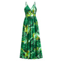 Flowers Long Dress Summer Swing Holiday Beach Dress - AMAZEALL