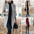 Autumn And Winter New Fashion Stand Collar Women's Woolen Coat - AMAZEALL