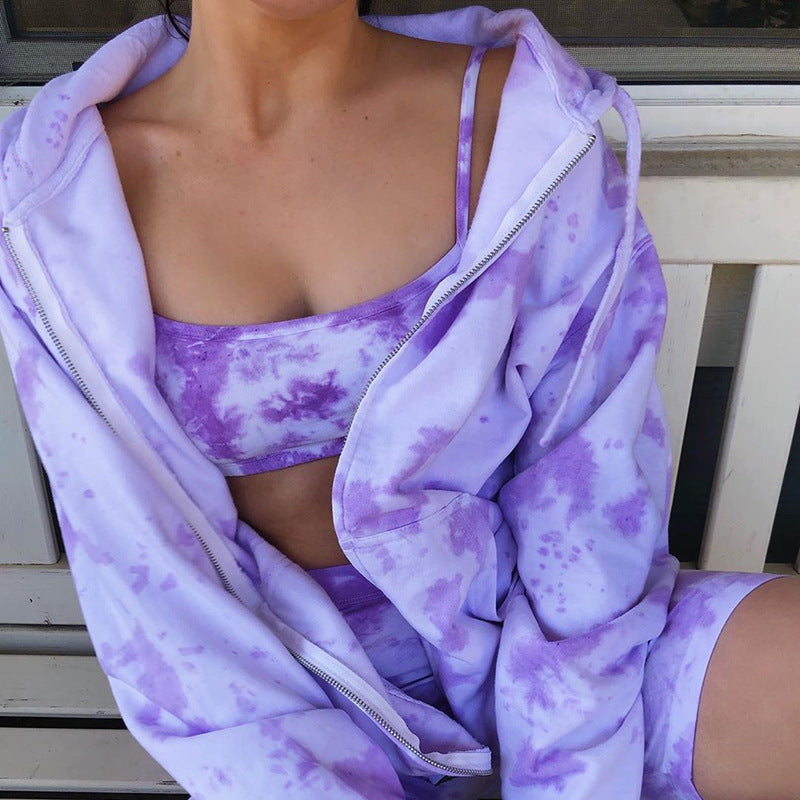Loose Casual Street Trend Basic Tie Dye Jacket - AMAZEALL