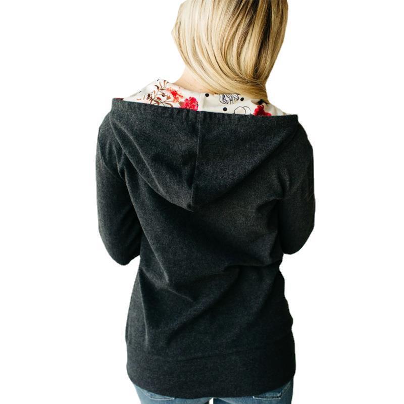 Solid Color Patchwork Bra Chain Casual Ladies Jacket - AMAZEALL