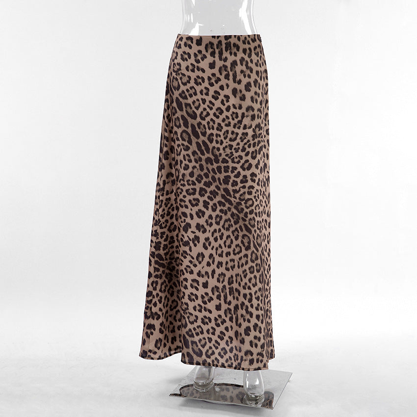 Leopard Print Dress Fashion Mermaid Skirt Womens Clothing - AMAZEALL