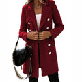 Women's Autumn Winter Long Sleeve Double Breasted Nizi Coat - AMAZEALL