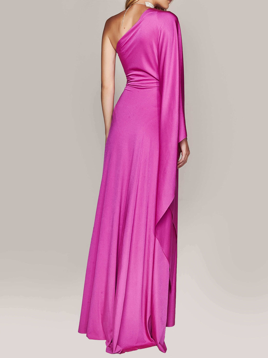 One Shoulder Twist Maxi Dress - AMAZEALL