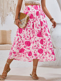 European And American Hot Print Casual Waist Tight Fresh Air Skirt - AMAZEALL