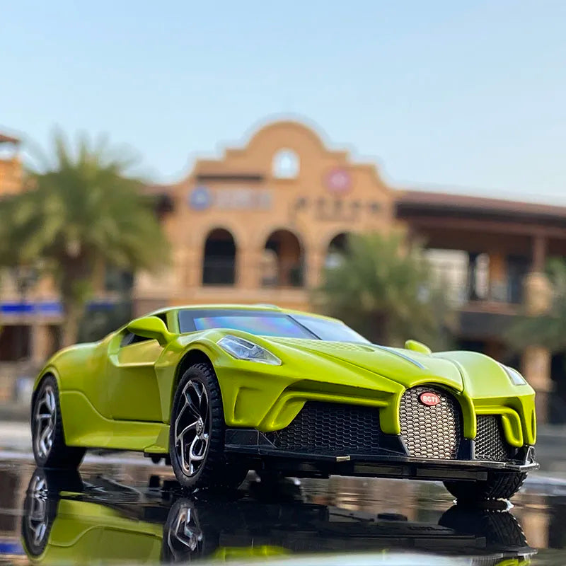 "1:32 Bugatti La Voiture Noire Alloy Sports Car Model – Diecast Metal Toy Vehicle, High Simulation Car Model Collection, Perfect Gift for Children" - AMAZEALL.STORE