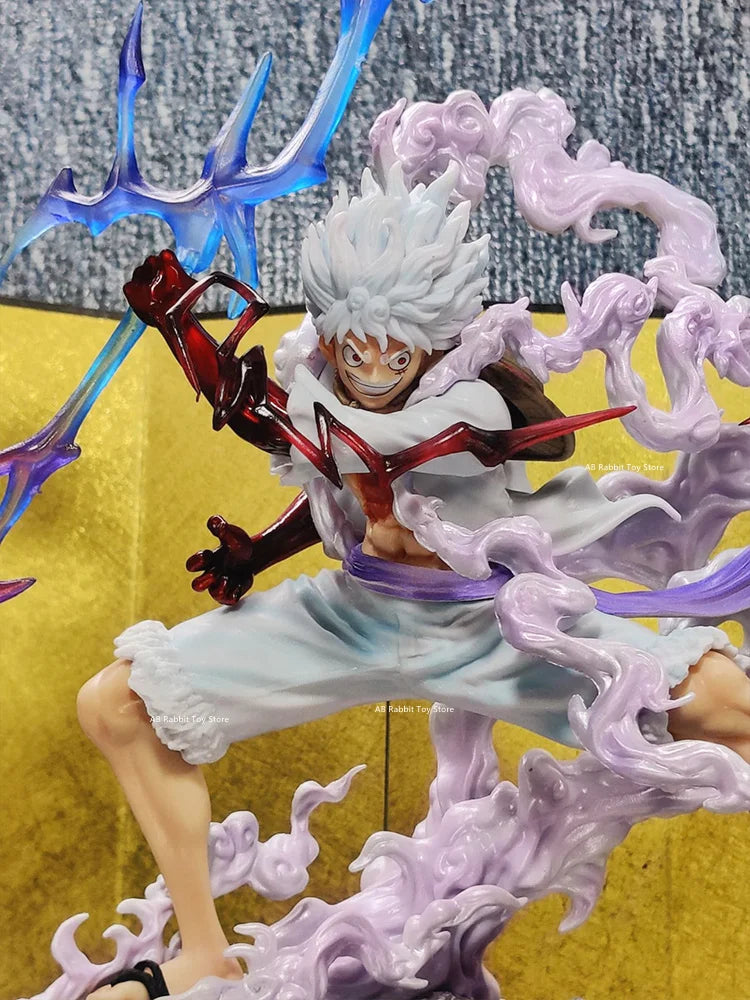 "One Piece Nika Luffy Figure – Luffy Sun God Gear 5 with Light Ball, 28cm PVC Action Figurine, Statue Model for Collection, Decoration & Gift" - AMAZEALL.STORE