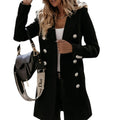 Women's Autumn Winter Long Sleeve Double Breasted Nizi Coat - AMAZEALL