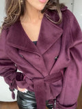Lace-up Suede Jacket - AMAZEALL