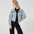 The Raw Edge Design Is Retro And Loose With A Soft Denim Jacket - AMAZEALL
